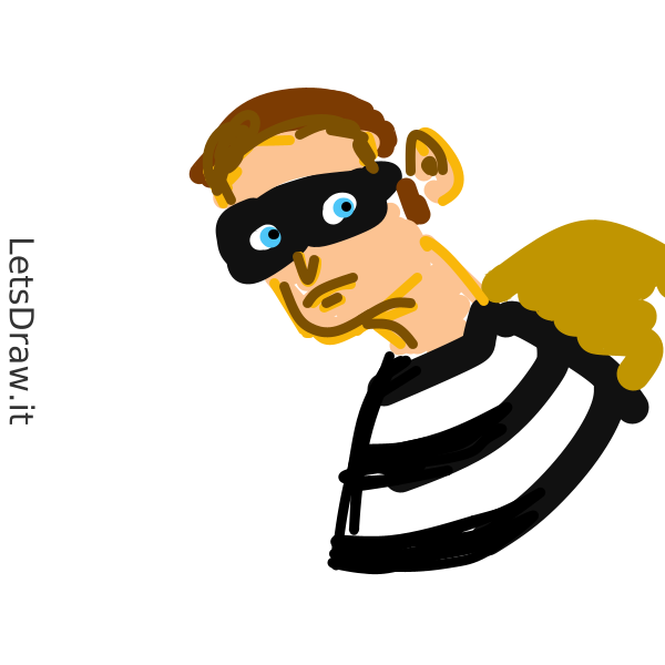 How to draw thief / Learn to draw from other LetsdrawIt players