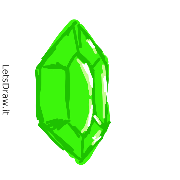 How to draw Emerald / byikqsny8.png / LetsDrawIt