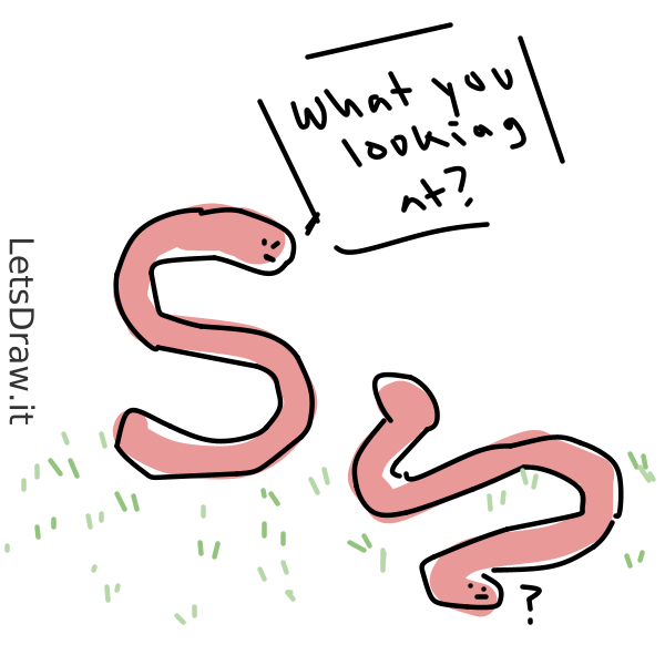 How to draw Worms / c3r8f3s35.png / LetsDrawIt