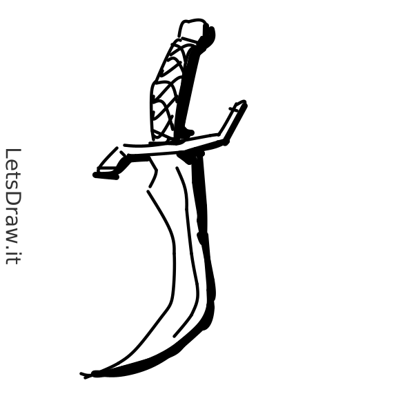 How to draw dagger / LetsDrawIt