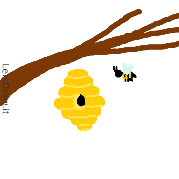 How To Draw Bee Hive C Qnon Nj Png Letsdrawit