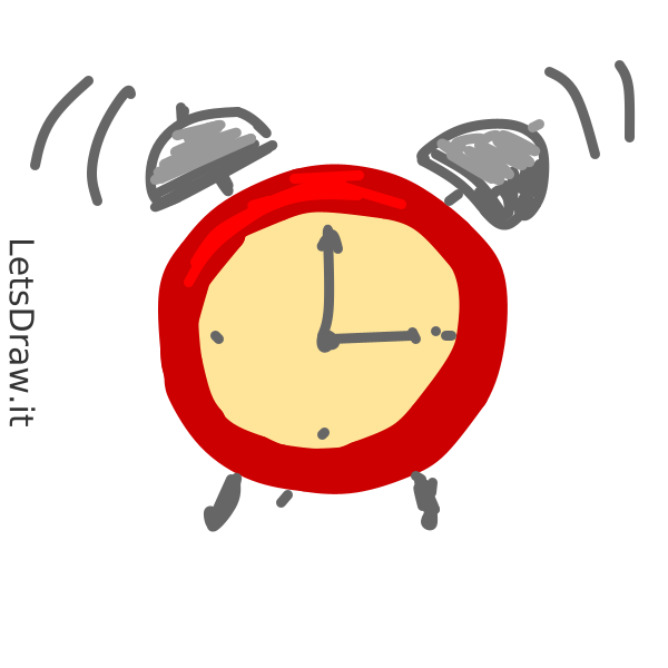 How to draw alarm-clock / Learn to draw from other LetsdrawIt players