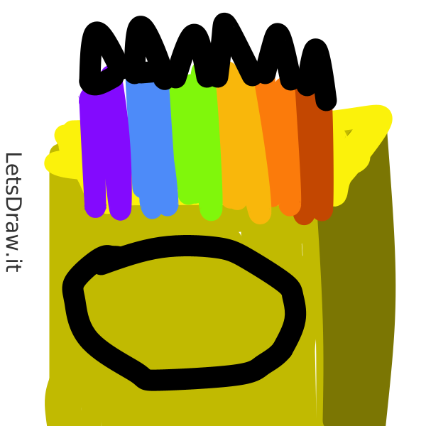 How to draw crayon / corpckctf png / LetsDrawIt
