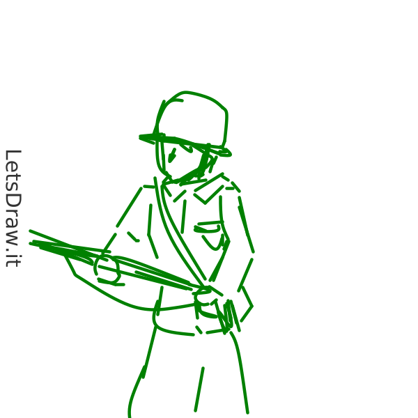 easy army soldier drawing