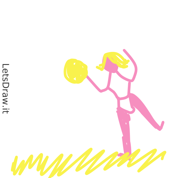 How to draw Beach volleyball / cw44kxqtj.png / LetsDrawIt