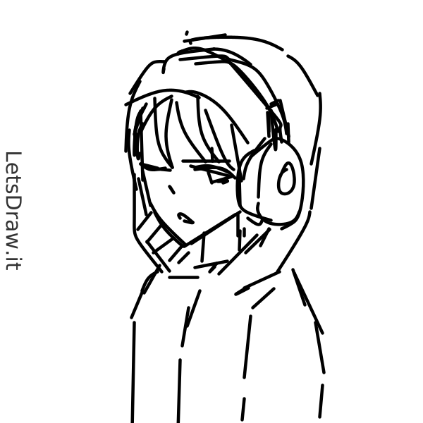 how to draw headphones on anime