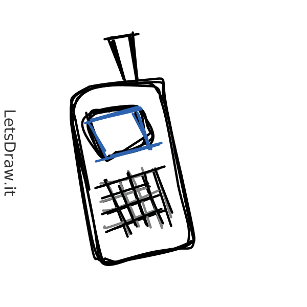 How to draw cell phone / d1hzxyyn.png / LetsDrawIt