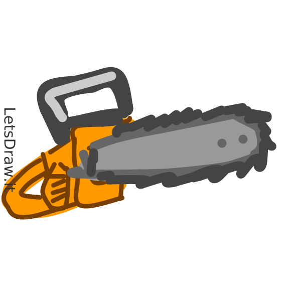 How to draw chainsaw / d81mn8jum.png / LetsDrawIt