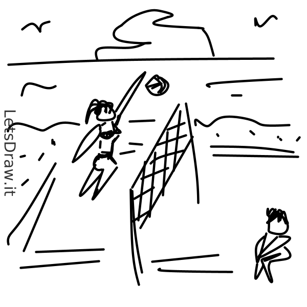 How to draw beach volleyball / dd4q5xm3.png / LetsDrawIt