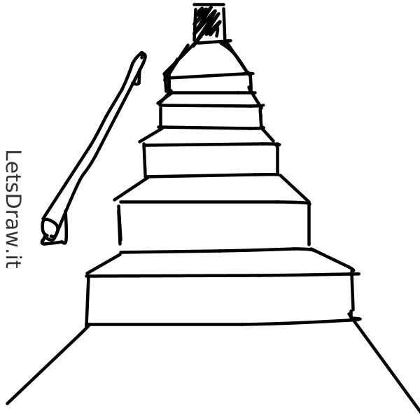 Wie zeichnet man: Treppe / Lerne zu zeichnen von anderen LetsdrawIt