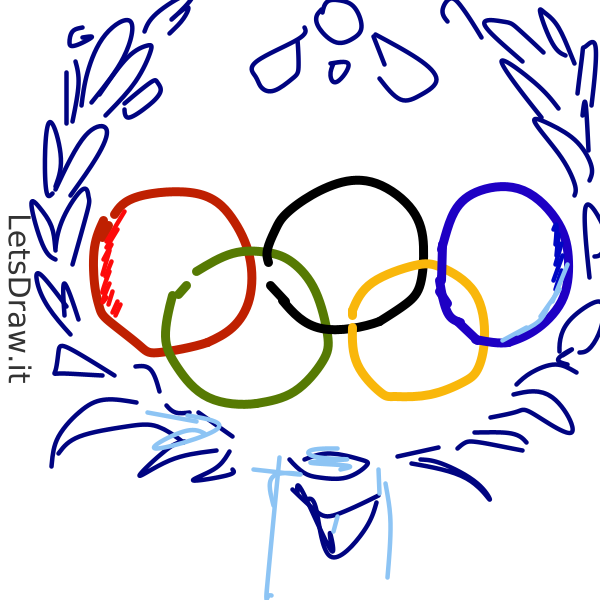 How to draw Olympic rings / din9cdbys.png / LetsDrawIt