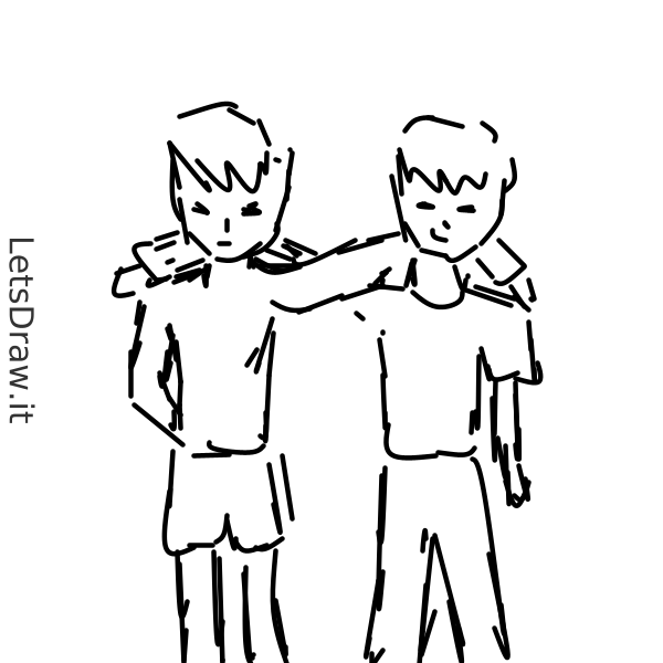 Frien Draw How to draw friend / dnfqp1srm.png / LetsDrawIt