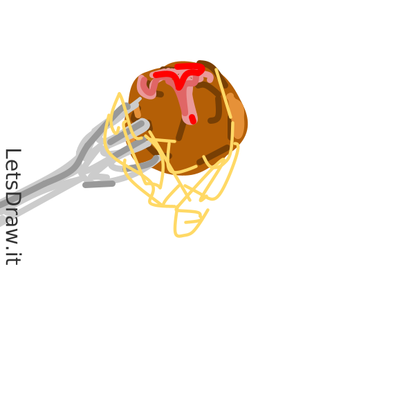 How to draw meatball / dq76rbng9.png / LetsDrawIt