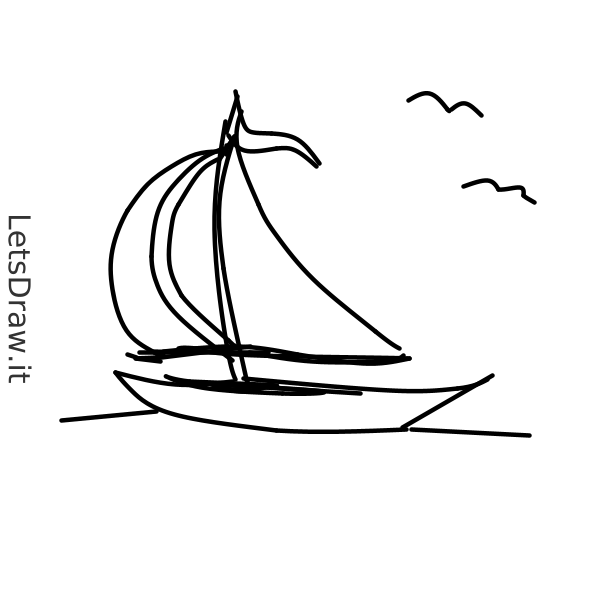 How to draw Boat / hzqwdz1h7.png / LetsDrawIt