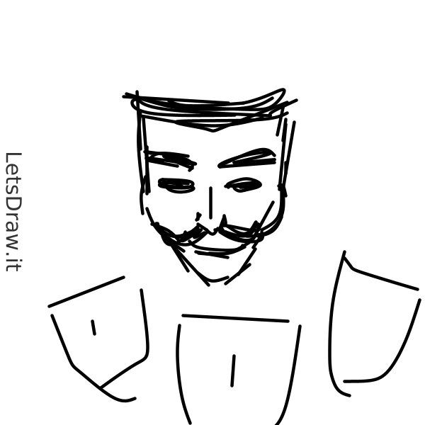 How to draw anonymous mask / e38bdk8in.png / LetsDrawIt