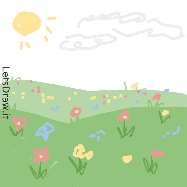 How to draw spring / LetsDrawIt