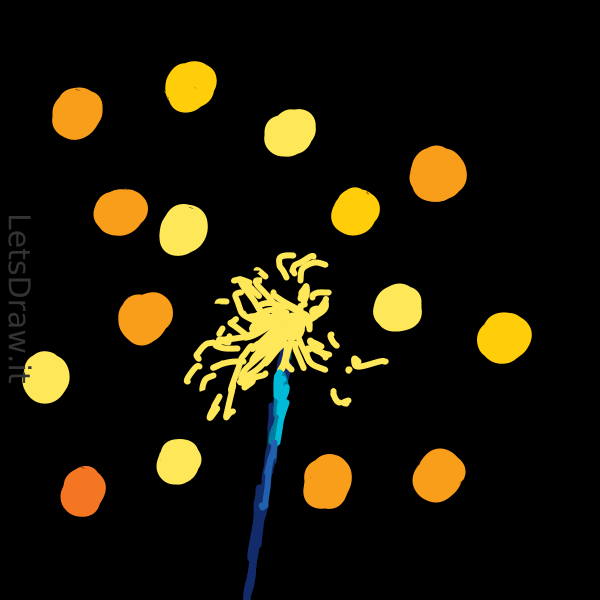 How to draw sparkler / easyqp8ro.png / LetsDrawIt