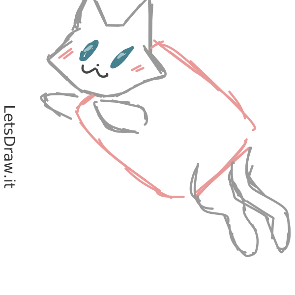 How To Draw Nyan Cat Letsdrawit 