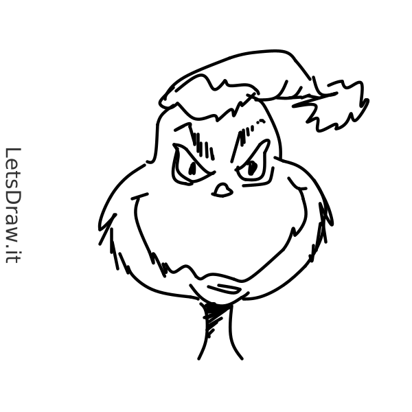 How to draw grinch / LetsDrawIt