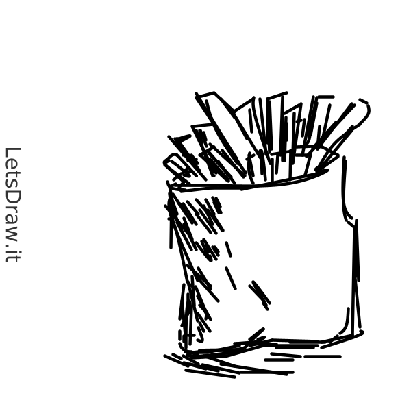 How to draw french fries / ekk3rnbyn.png / LetsDrawIt