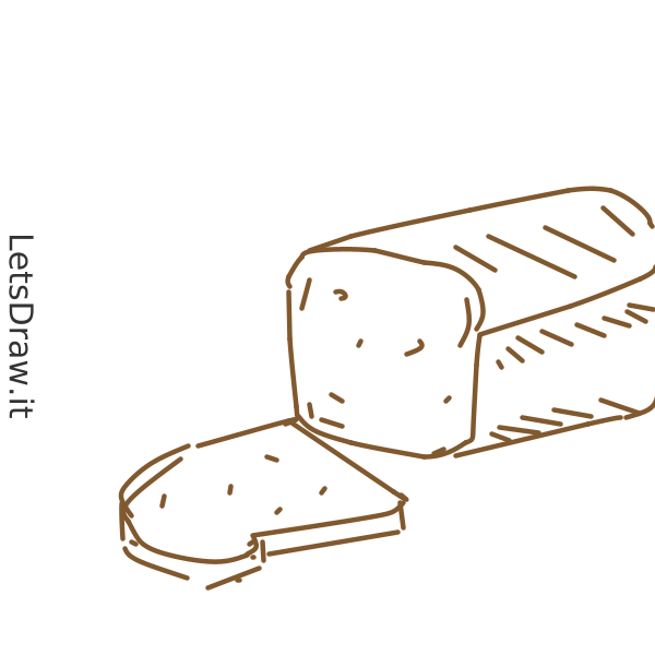 How To Draw Bread Step By Step - YouTube