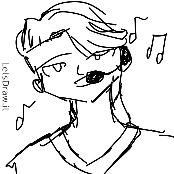 How to draw singer / eoiznt88p.png / LetsDrawIt