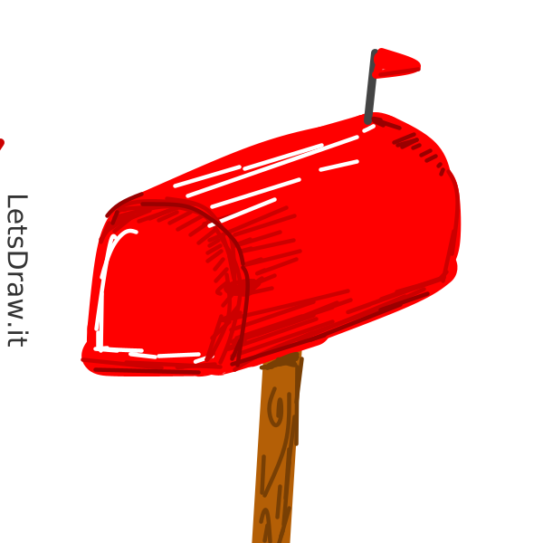How to draw Mailbox / eu5edhmji.png / LetsDrawIt