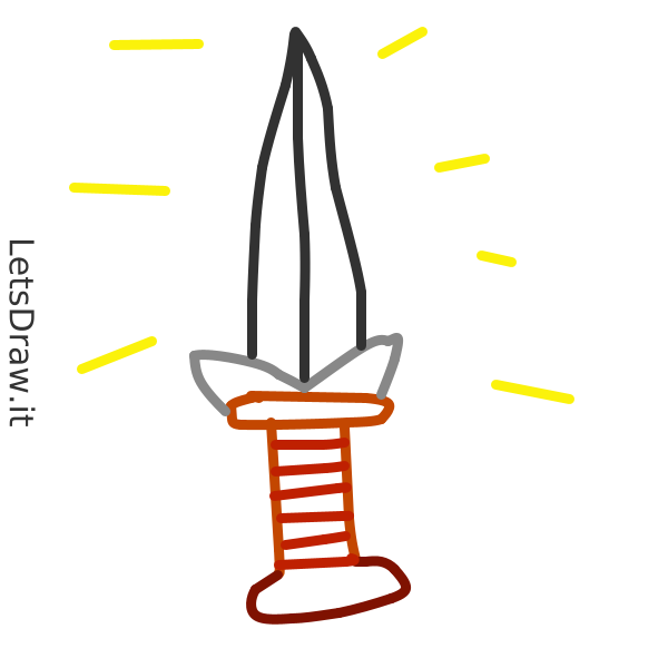 How to draw dagger / ey4ce3z65.png / LetsDrawIt