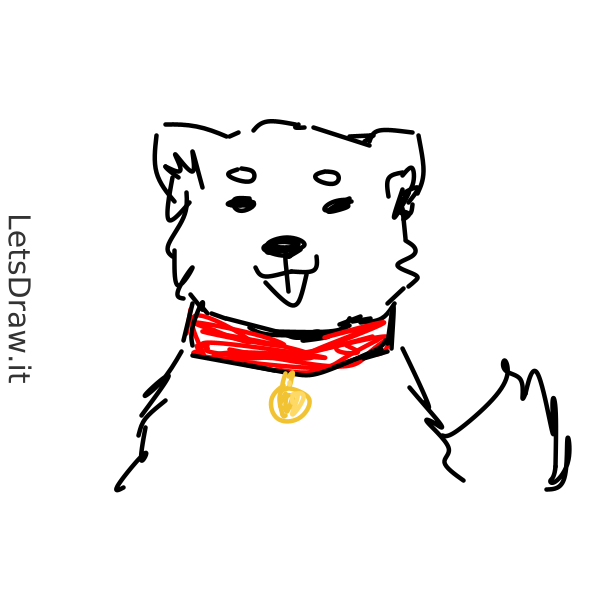 How to draw dog collar / f34nggcbg.png / LetsDrawIt