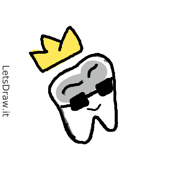 How to draw tooth / f37t1pxks.png / LetsDrawIt