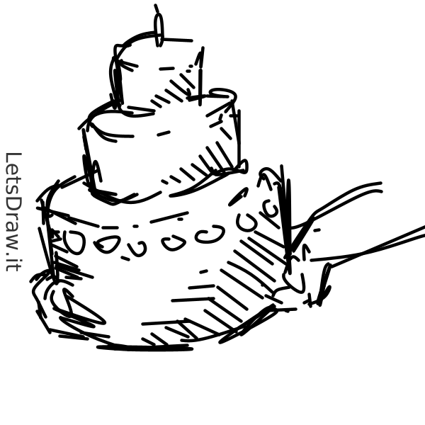 How to draw cake / Learn to draw from other LetsdrawIt players