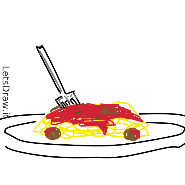 How to draw spaghetti / f9mqndszt.png / LetsDrawIt