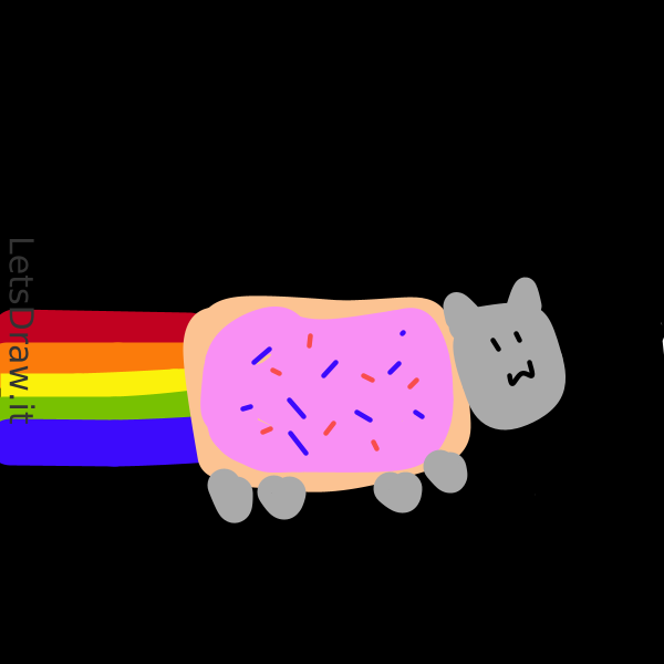 How To Draw Nyan Cat F9t1m1uh7png Letsdrawit 