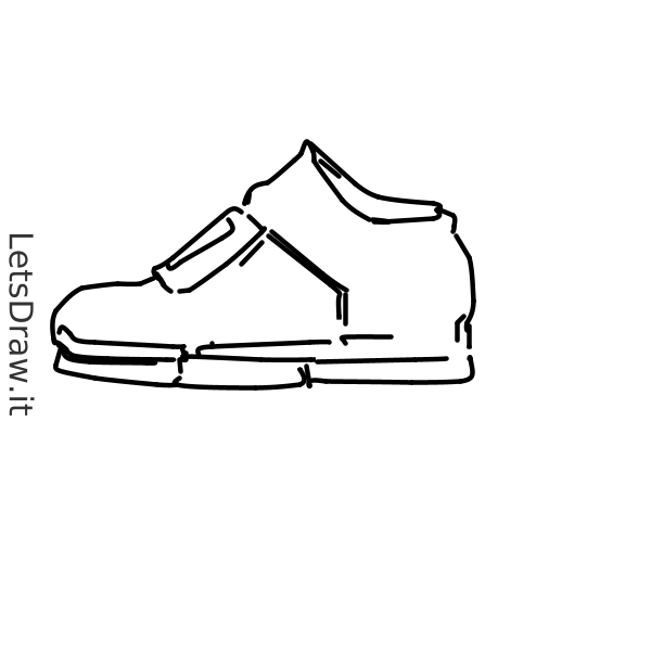 How to draw Running shoes / fbsncupry.png / LetsDrawIt