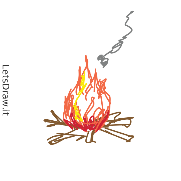 How to draw Bonfire / fesync48o.png / LetsDrawIt