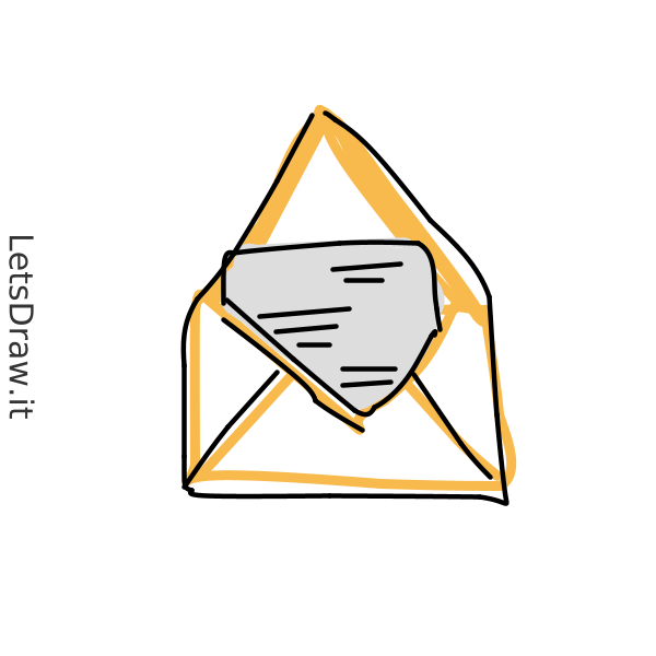 How to draw Envelope mail / fgaqjr5ew.png / LetsDrawIt