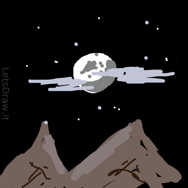 Nightcloud Draw How to draw night / fm5m8zbd4.png / LetsDrawIt