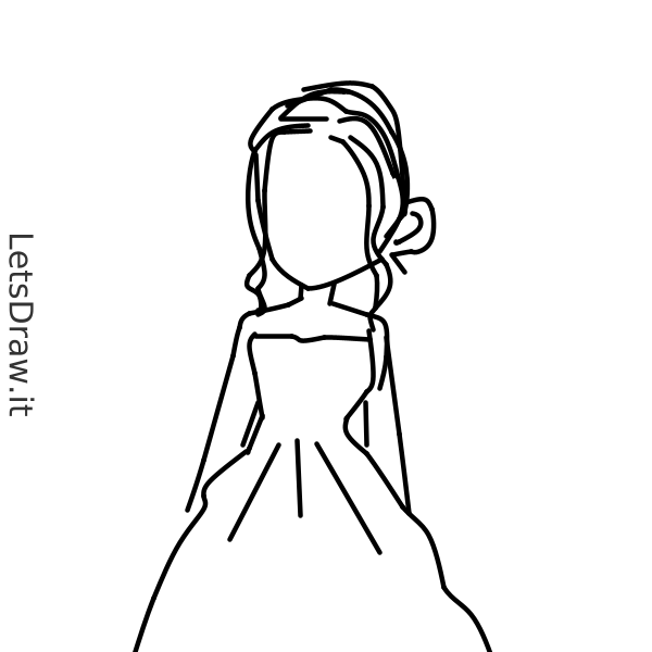 How to draw bride / fmioo96j png / LetsDrawIt