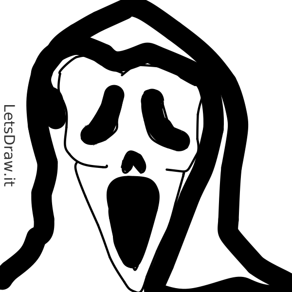 How to draw scream / fo64chmdm.png / LetsDrawIt