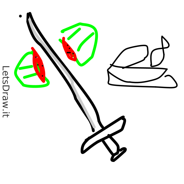 How to draw Katana / ftpxettsw.png / LetsDrawIt