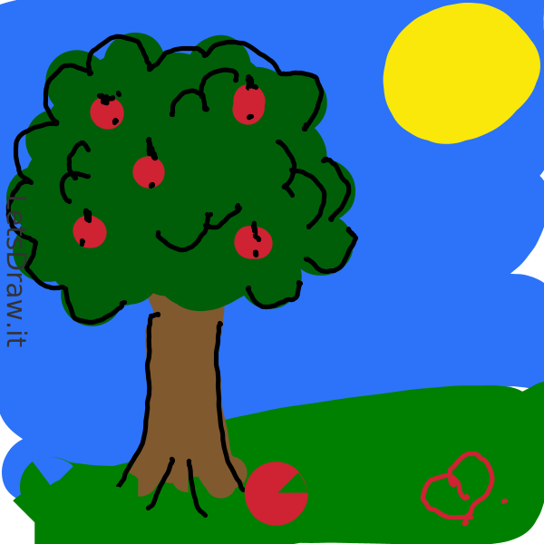 How to draw apple tree / fttoxngnq.png / LetsDrawIt