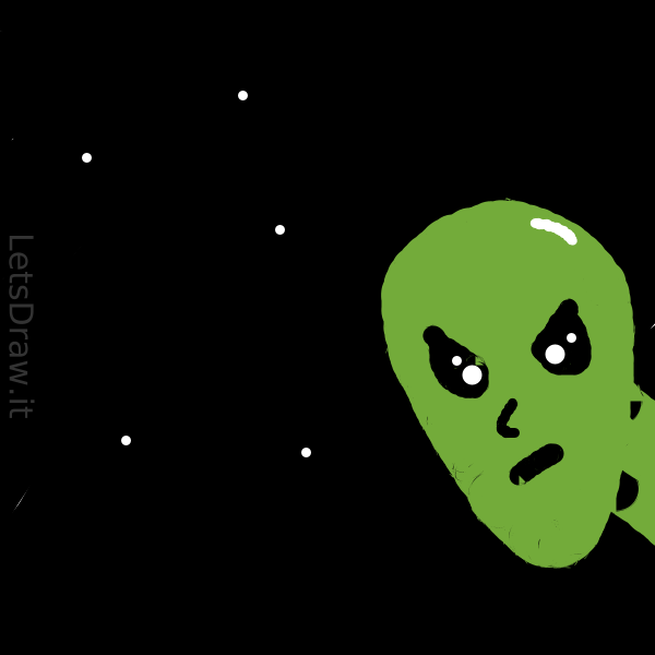 How to draw alien / fwm1unudc.png / LetsDrawIt