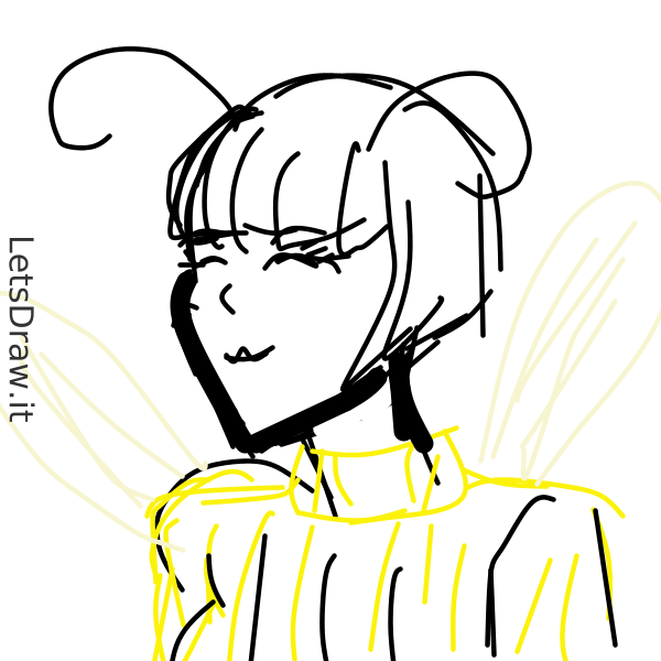 How to draw bumble bee / g7ucjocbh png / LetsDrawIt