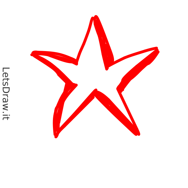 How to draw Red star / gho1emfbh.png / LetsDrawIt