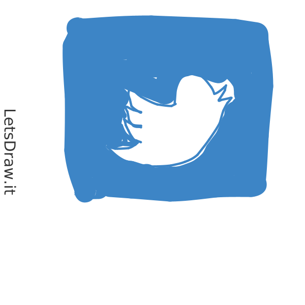 How to draw Twitter / gq6t8peut.png / LetsDrawIt