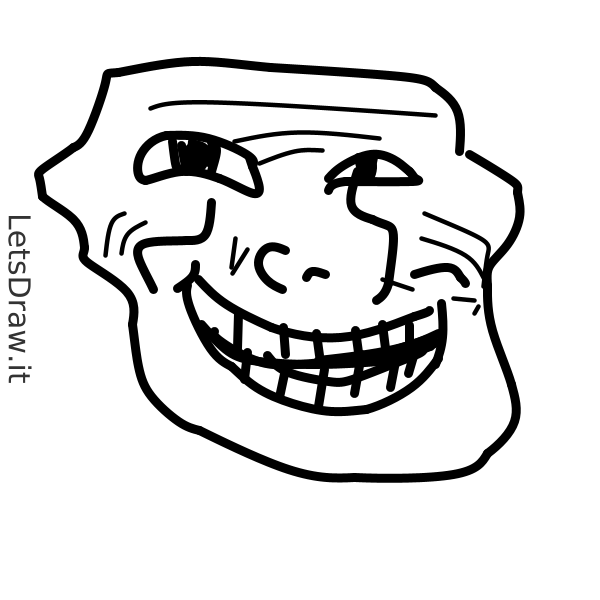 How to draw troll face / grx6cmzyx.png / LetsDrawIt