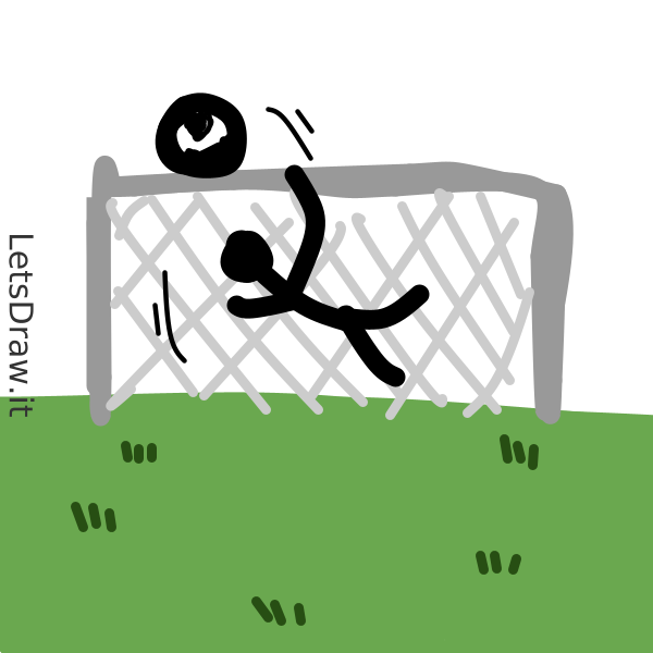 How to draw football goal / LetsDrawIt