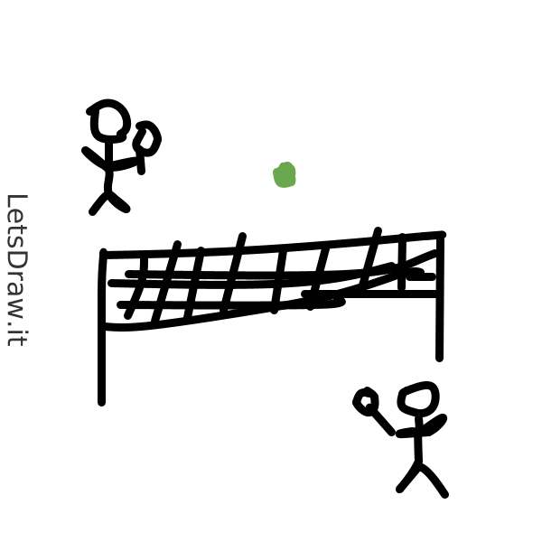 How to draw tennis / haidfophr.png / LetsDrawIt