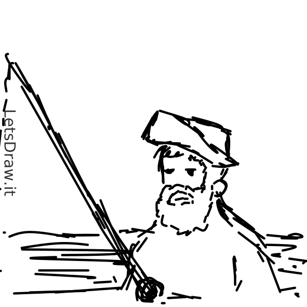 How To Draw Fisherman Hfn F Xpd Png Letsdrawit