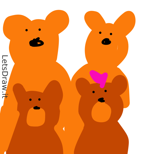 How to draw bear family / hiz4pq5u6.png / LetsDrawIt